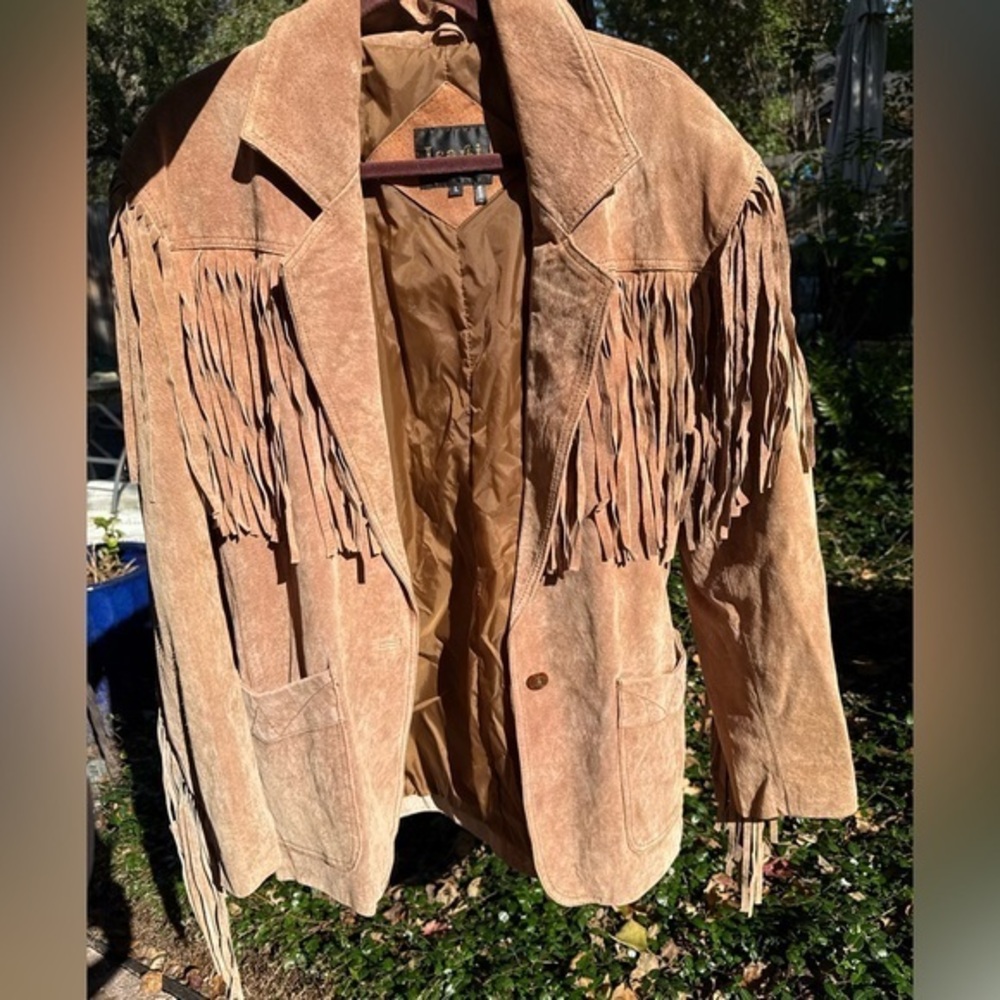 🙌🔥Learsi Vintage 1980 / 1990’s  suede fringe western rodeo jacket